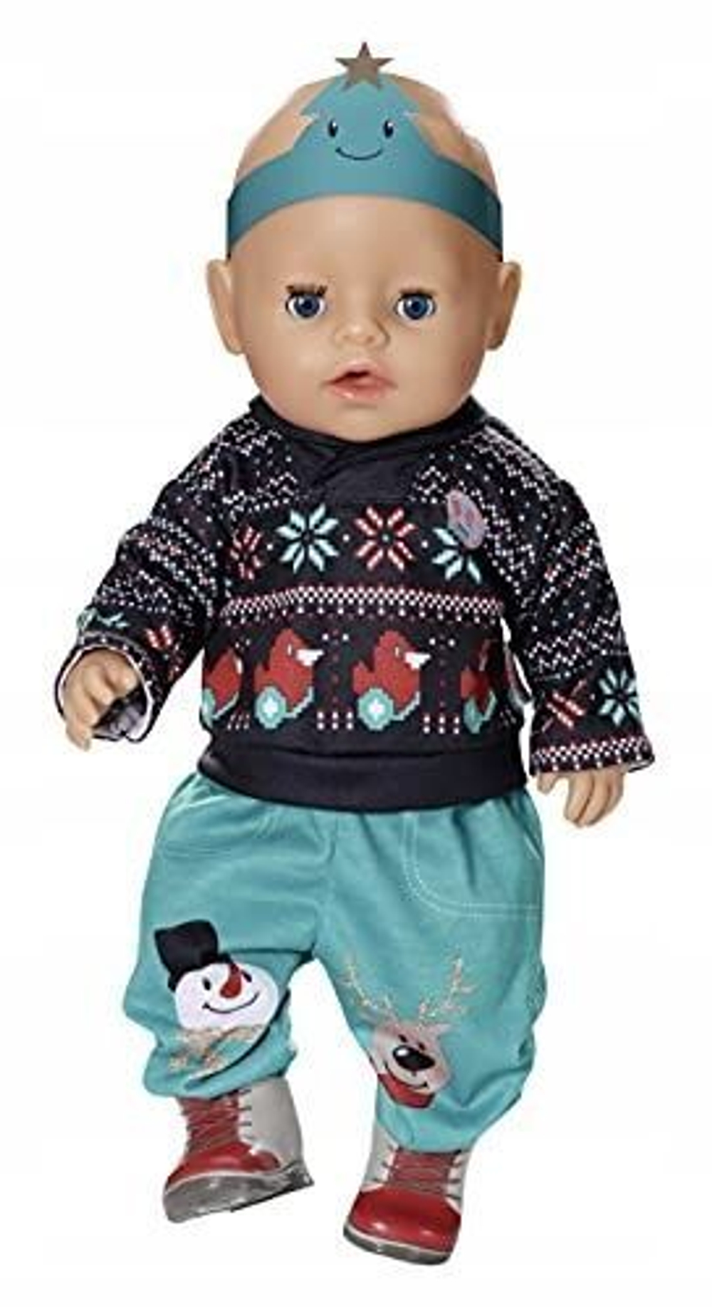 Одежда для куклы Беби Бон: вязаный жакет, шапочка и носочки