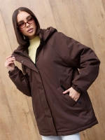 Куртка весенняя удлиненная с капюшоном