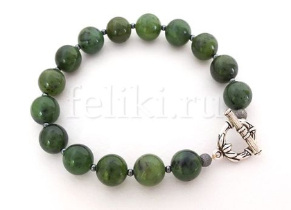 браслет из нефрита (б-0923)