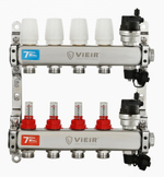 Колл. группа БЕЗ КРАНОВ (НЕРЖ) с расход. и ВСТ. ВОЗД.   4-вых. ViEiR (5/1шт) Т