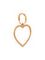 Фото подвески Контур Сердца из золота, вид сбоку