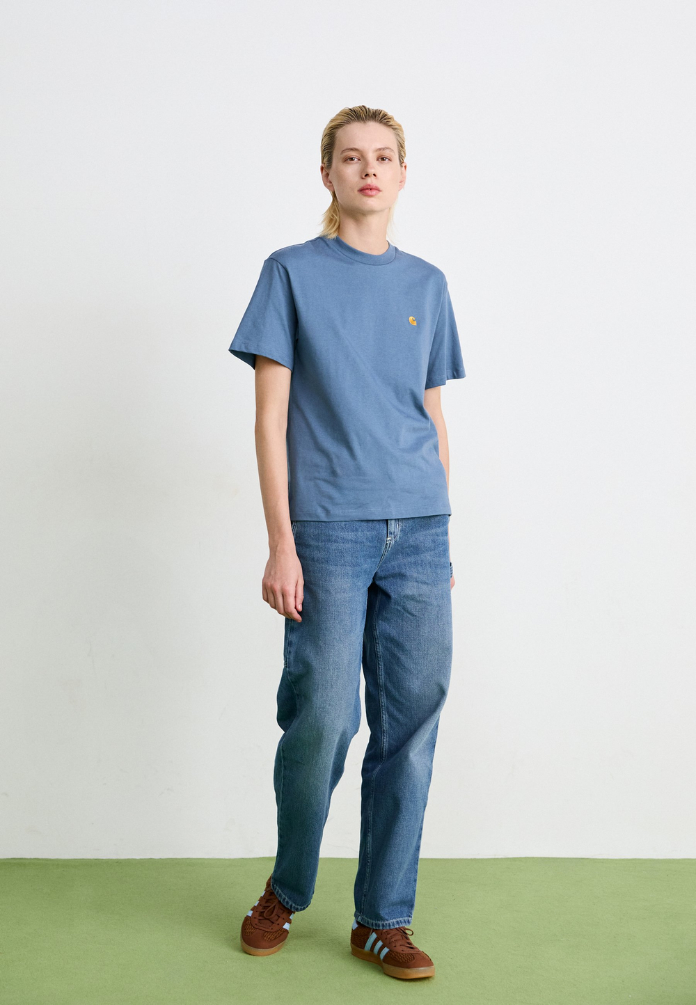 Carhartt WIP Базовая футболка - Голубой