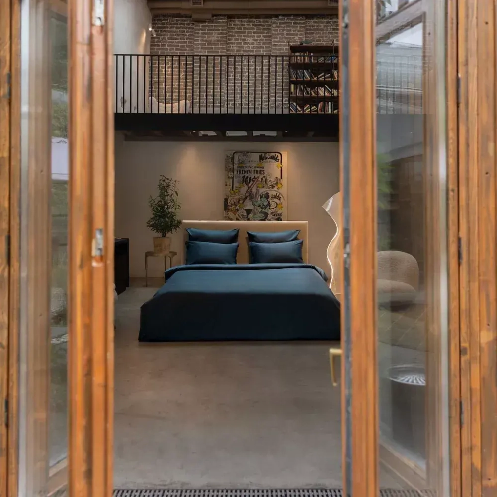 Постельное белье семейное Mollen темно-бирюзовое