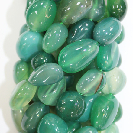 Агат зеленый галтовка бусины 8-12мм