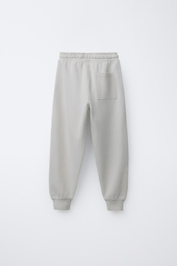 ZARA БРЮКИ-ДЖОГГЕРЫ ИЗ ТКАНИ ИНТЕРЛОК, ЖЕМЧУЖНО-СЕРЫЙ