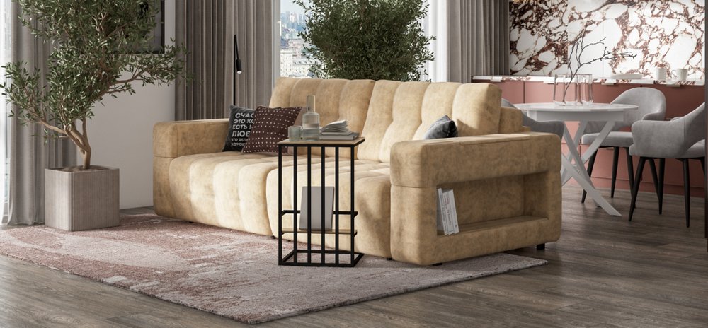 Диван Босс ХО Велюр Роял шампань