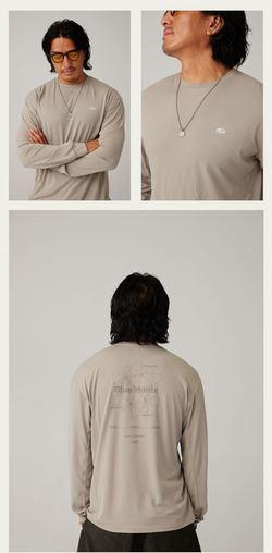 Лонгслив Nothomme Blue Athletic Casual Reflective Crew Neck Long-Sleeve Tee