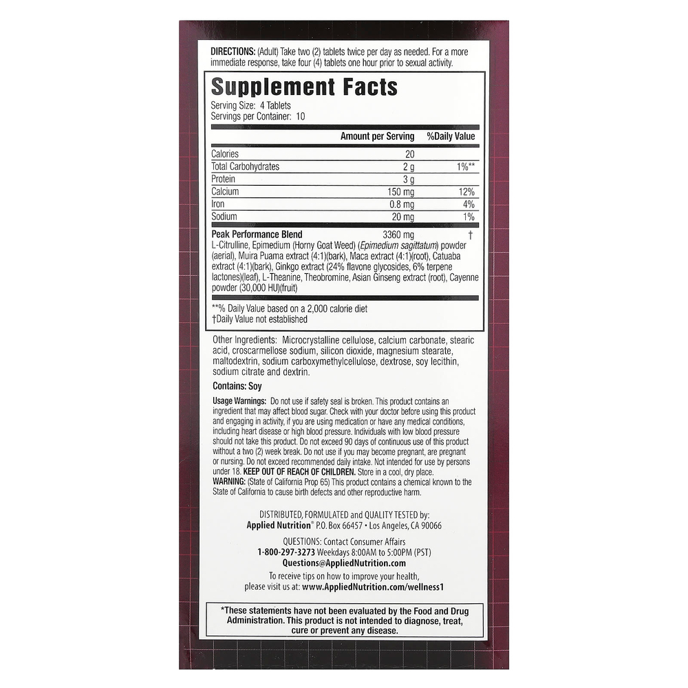 Applied Nutrition, Magnum Blood-Flow, 40 таблеток