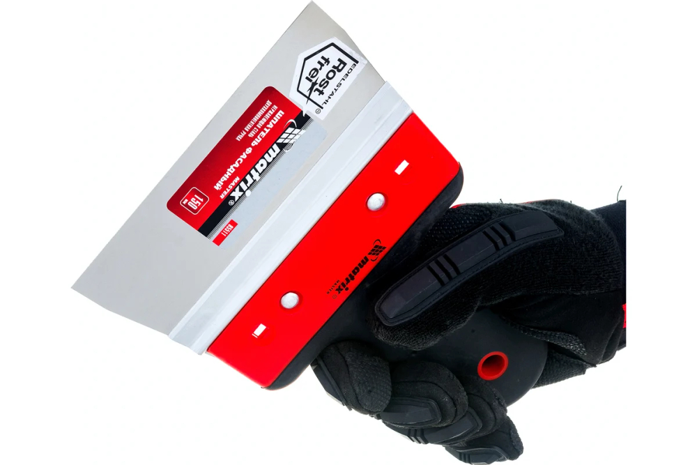 Шпатель фасадный из нержавеющей стали, 150 мм, узкое полотно, 2-комп. ручка// Matrix (Матрикс)