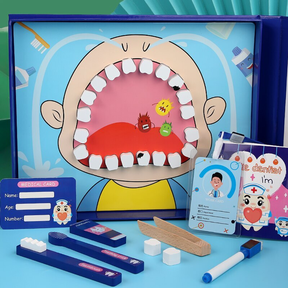 Игровой набор из дерева "Маленький стоматолог" Little dentist