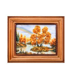 AMB-75/32 Картина «Красота природы» (с янтарной крошкой) дер.краш.рамка 7х9