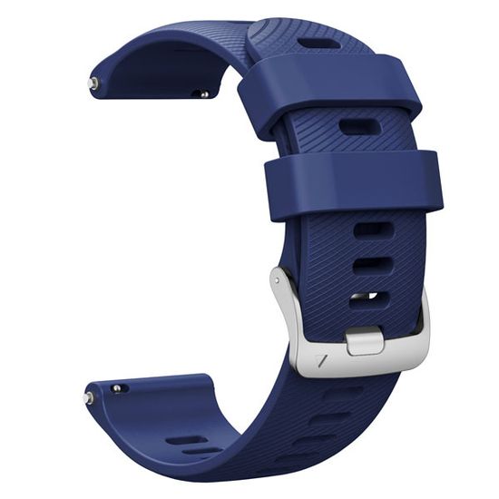 Ремешок Quick Release 22 мм силиконовый для Garmin Forerunner 255 / 265 / 745, Venu 2, Vivoactive 4 быстросъемный (Темно-синий)