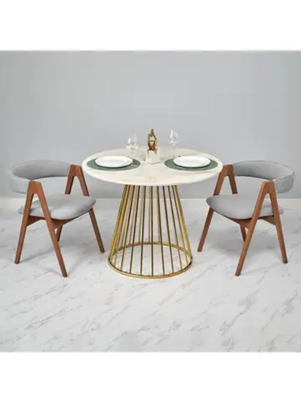 Стул Bradex Home Alan латте букле с ножками цвета орех