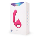 Розовый изогнутый вибратор с фрикциями - 19,7 см. (Цвет: розовый)