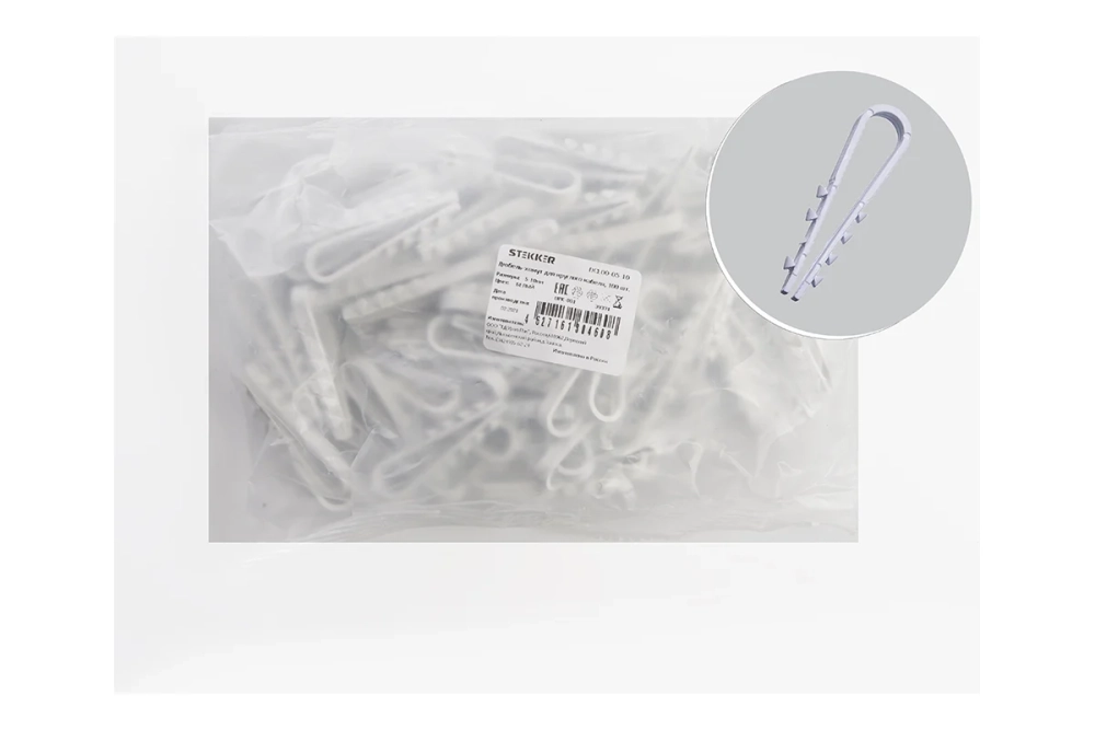 Дюбель-хомут STEKKER DCL00-05-10 100 шт 39331