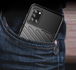 Ударопрочный чехол на Samsung Galaxy A31 черного цвета, серия Onyx от Caseport