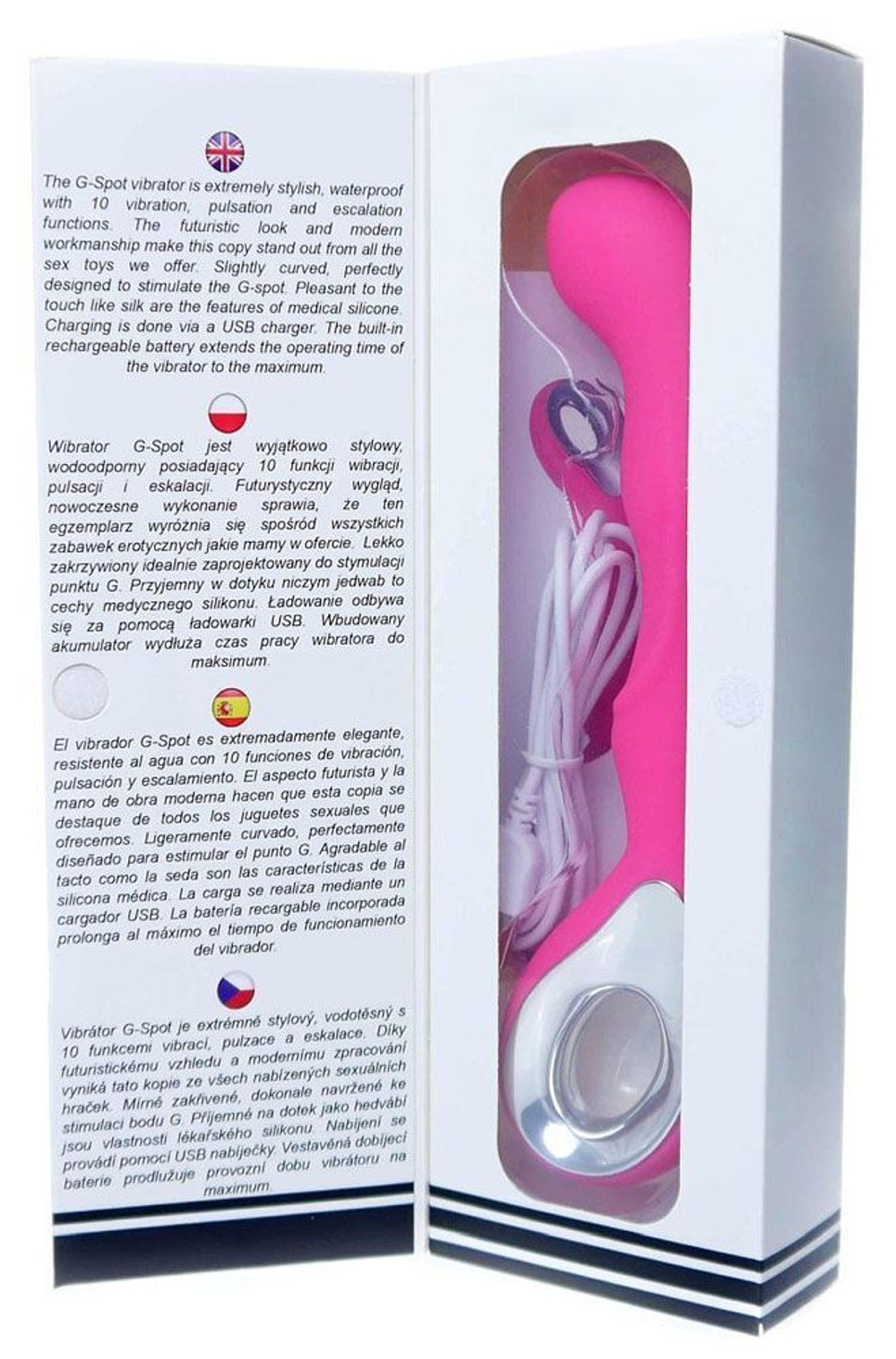 Розовый вибратор для массажа точки G - 20 см. (Цвет: розовый)