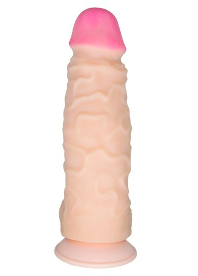 Фаллоимитатор киберскин - СУПЕРГИГАНТ с присоской в ламинате (общая длина 290мм)