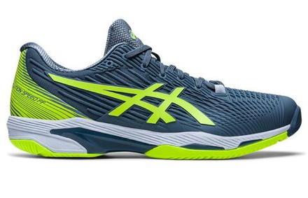 Мужские кроссовки теннисные Asics Solution Speed FF 2 - steel blue/hazard green