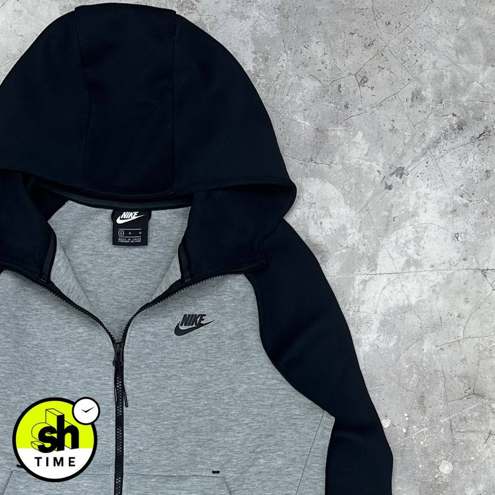 Кофта Nike TechFleece Black Grey Hoodie