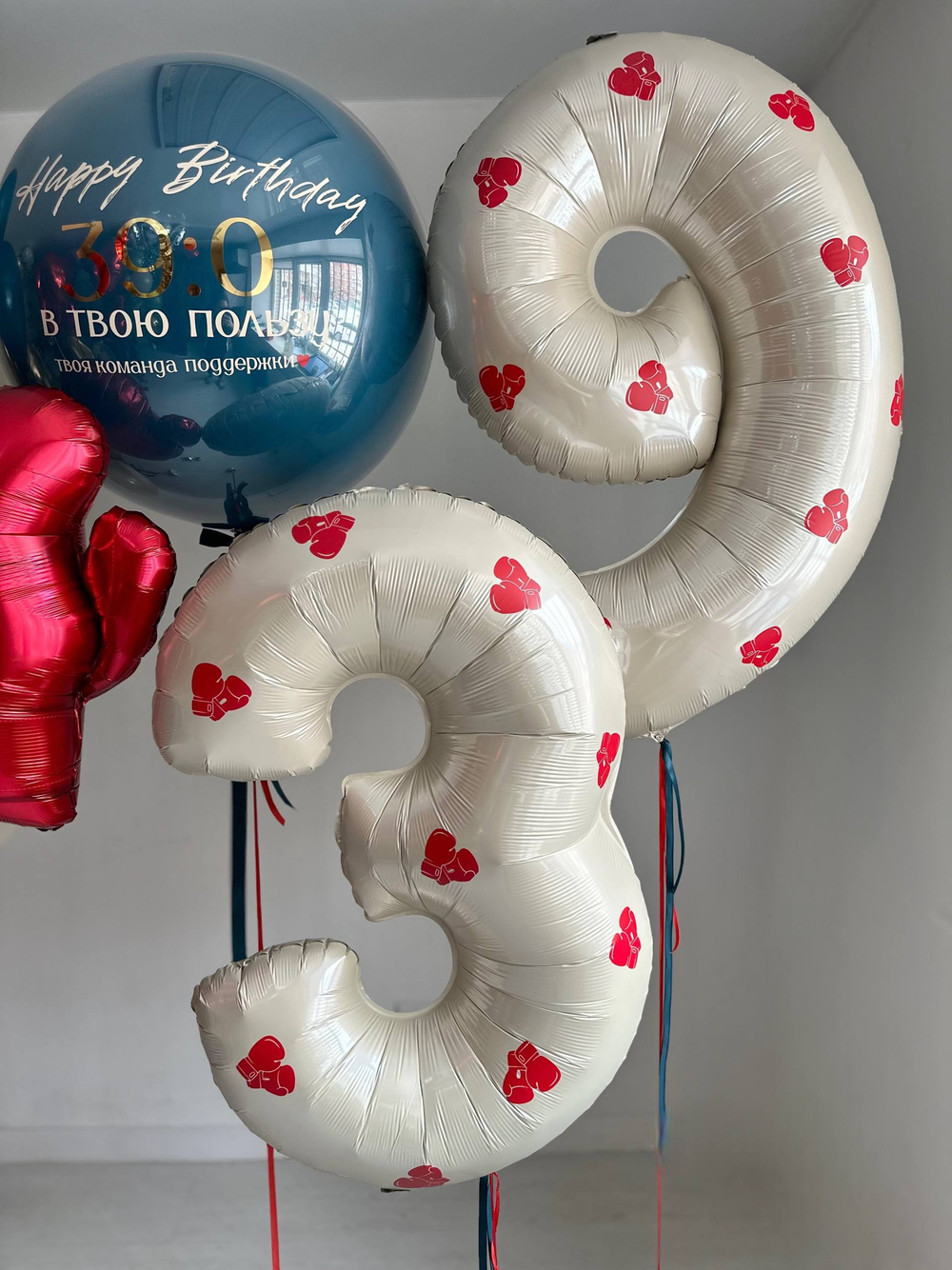 Воздушные шары для парня Боксерские перчатки, спорт №4833