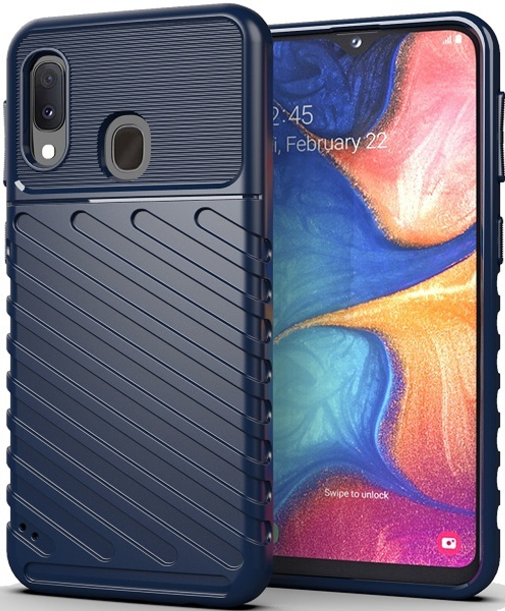 Чехол для Samsung Galaxy A20 (Galaxy A30, M10S) цвет Blue (синий), серия Onyx от Caseport