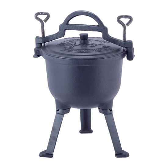 Котелок чугунный на ножках 4 л. Kamille KM-4800M с антипригарным покрытием