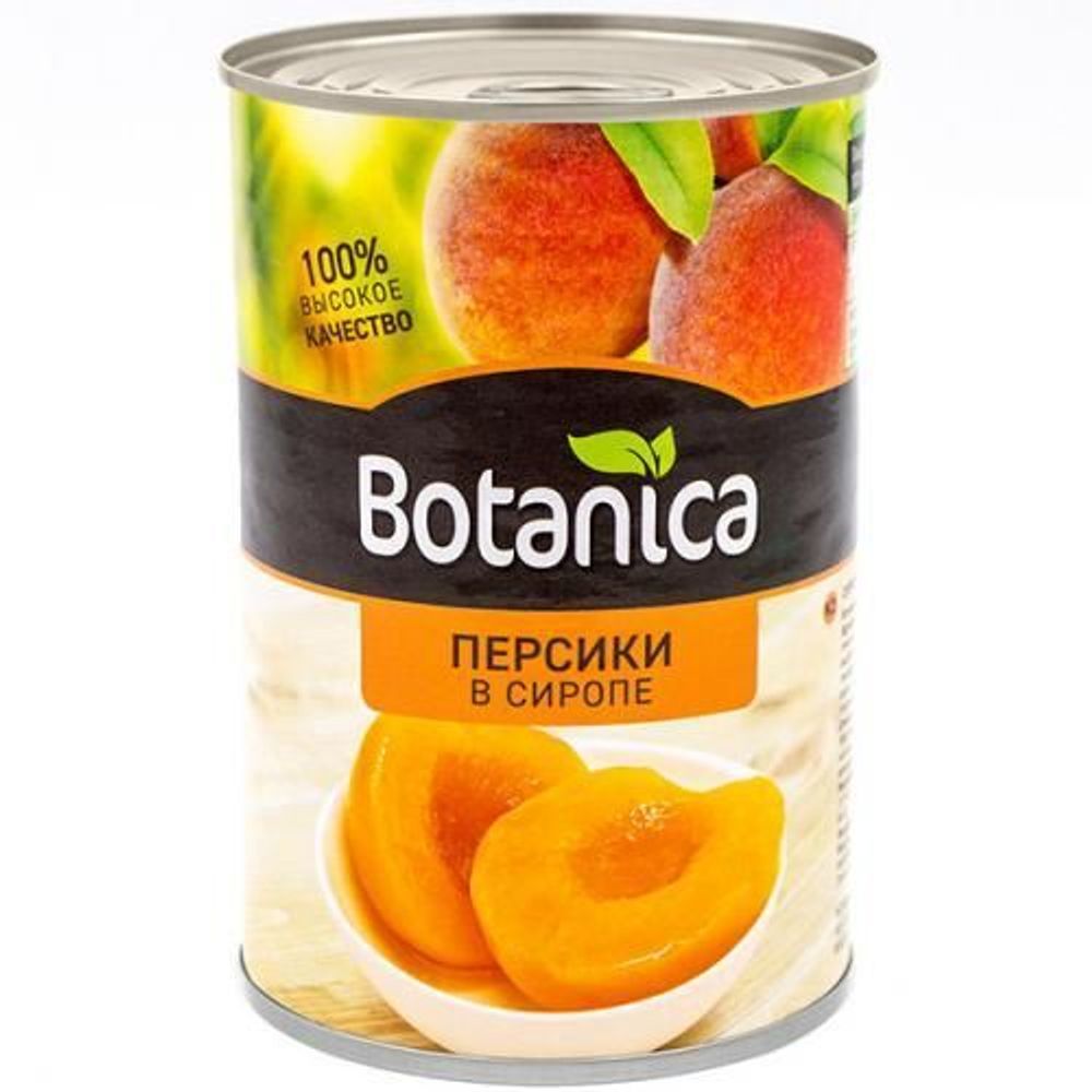 Персики в сиропе 425мл Botanica ж/б