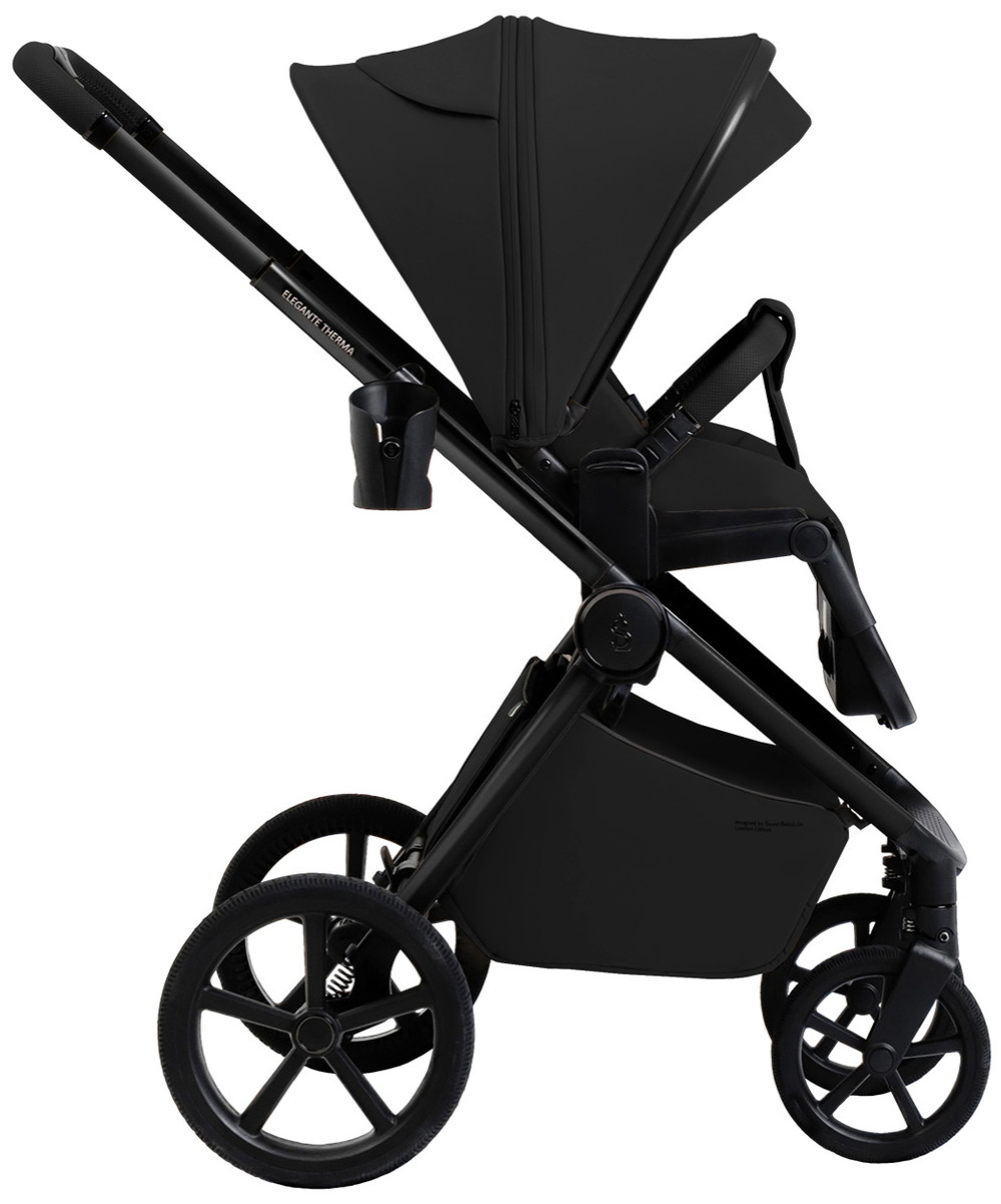 Коляска 4 в 1 Sweet Baby SBL Elegante Therma Colore + автокресло Elegante Plus с базой i-Size ISOFIX DK780 Black