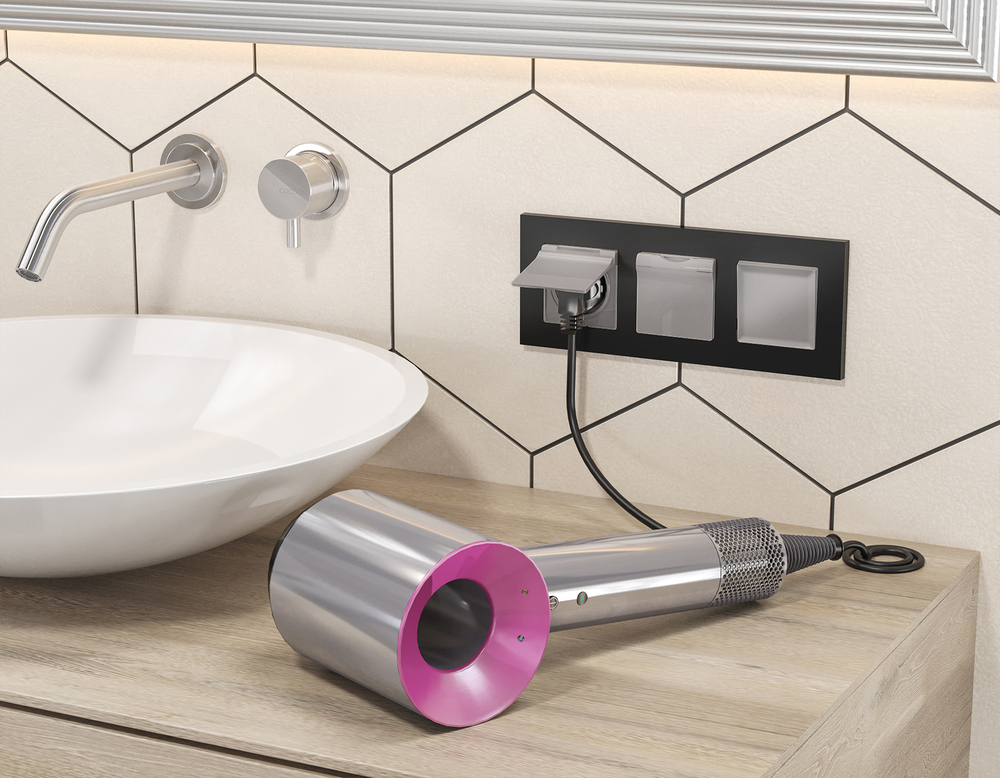 MA501050 Комплект механизма 1-кл выключателя с самовозвратом ALFA Сталь матовый QUANT (AP5010, VM113)