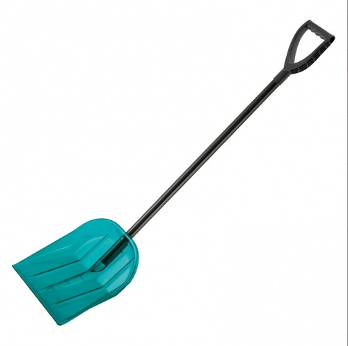 Лопата снеговая 340х385х1375мм поликарбонат алюм. черен. Палисад