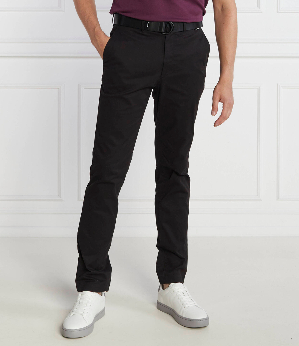 Чиносы + пояс MODERN TWILL Calvin Klein - черный(K10K110979)