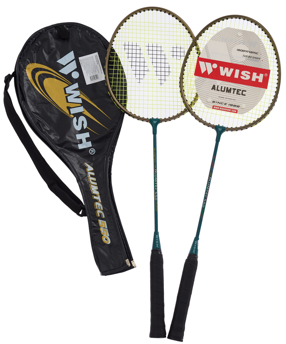 Набор для бадминтона Alumtec 550, 2 ракетки, синий