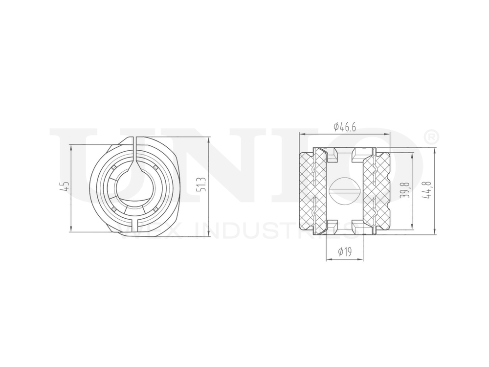 Втулка переднего стабилизатора UNIO RMP-10065