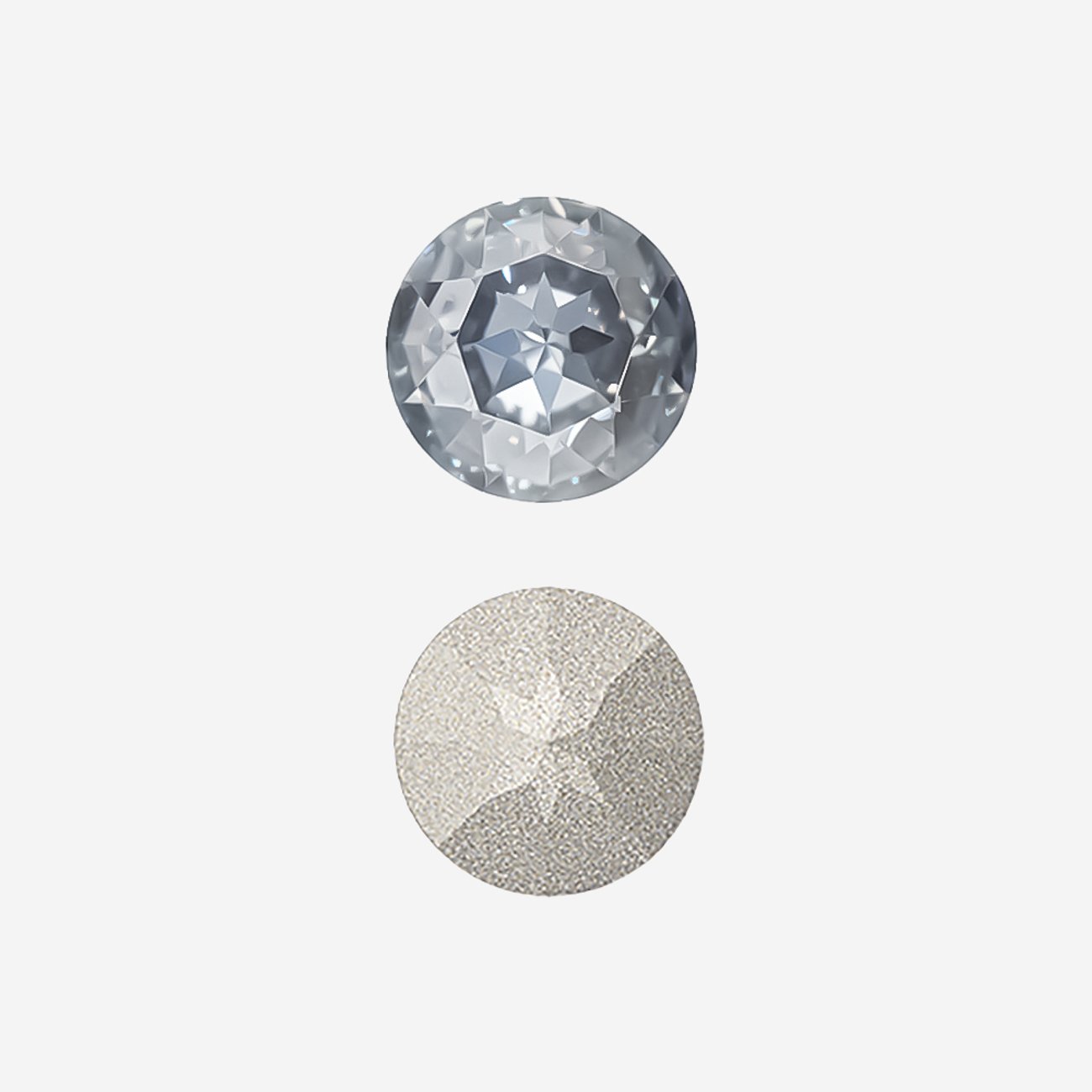 Кристалл Шатон (Chaton), оттенок "Серебристый оттенок"/"Silver Shade", 12мм
