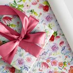 Упаковочная бумага (0,7*1 м) Летний сон, Акварельные цветы, 1 шт.