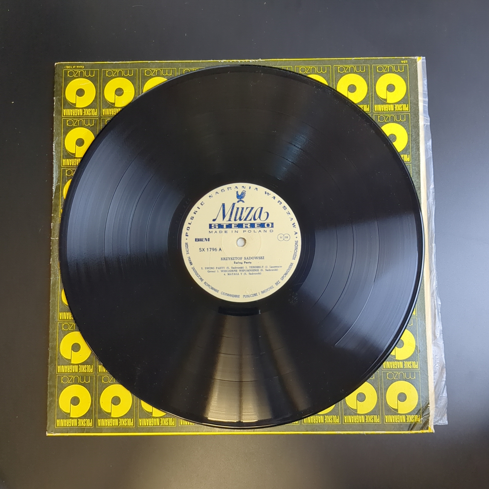LP Krzysztof Sadowski ‎– Swing Party. Джаз. Виниловая пластинка 12 дюймов Polskie Nagrania Muza . Польша
