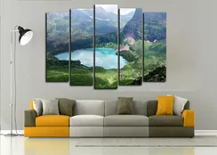 Модульная картина "Небесное отражение"