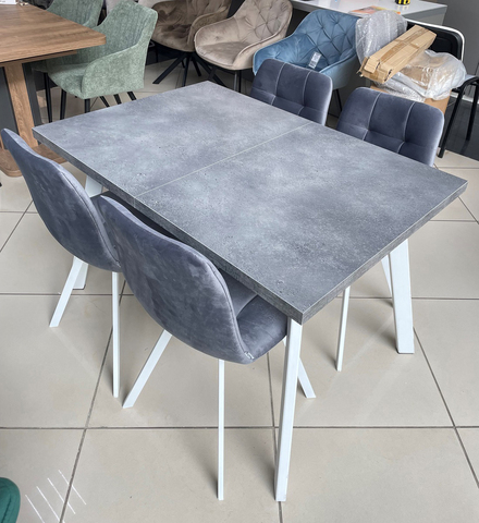 Стол М-City DISAUR Брик М (Brick M) 140 Бетон Портленд, Белый