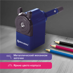 Точилка механическая BRAUBERG "JET" металлический механизм корпус синий (2 штуки в упаковке)