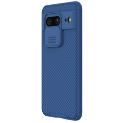 Чехол синего цвета с защитной шторкой для камеры от Nillkin на Google Pixel 8, серия CamShield Pro Case