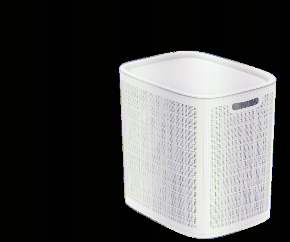 Корзина для белья Лён 75л 43*32,1*60см слоновая кость