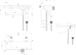 Гигиенический душ STWORKI Сортланд S10155CB со смесителем, хром, черный