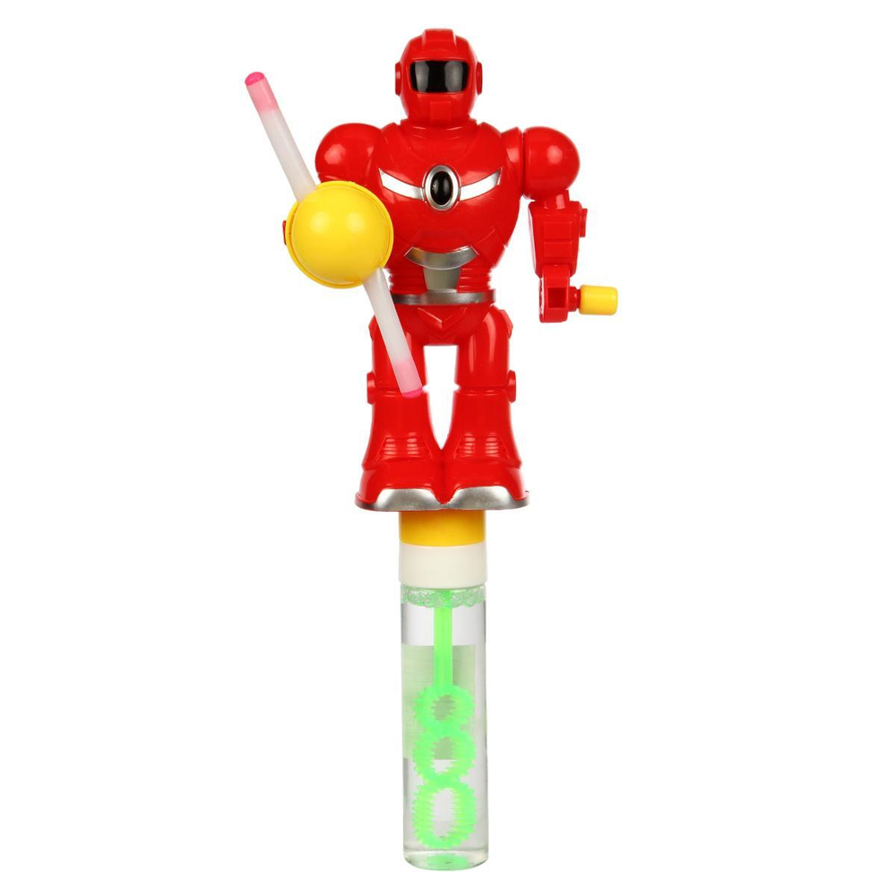 Мыльные пузыри Робот с вентилятором со светом, 23 см, 3 цвета микс,, с-30101