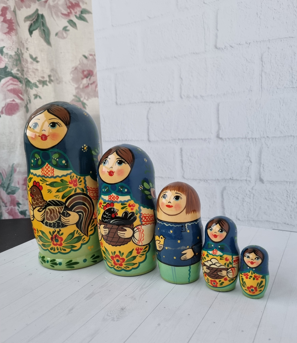 Матрешка "с курочкой" традиция 5мест