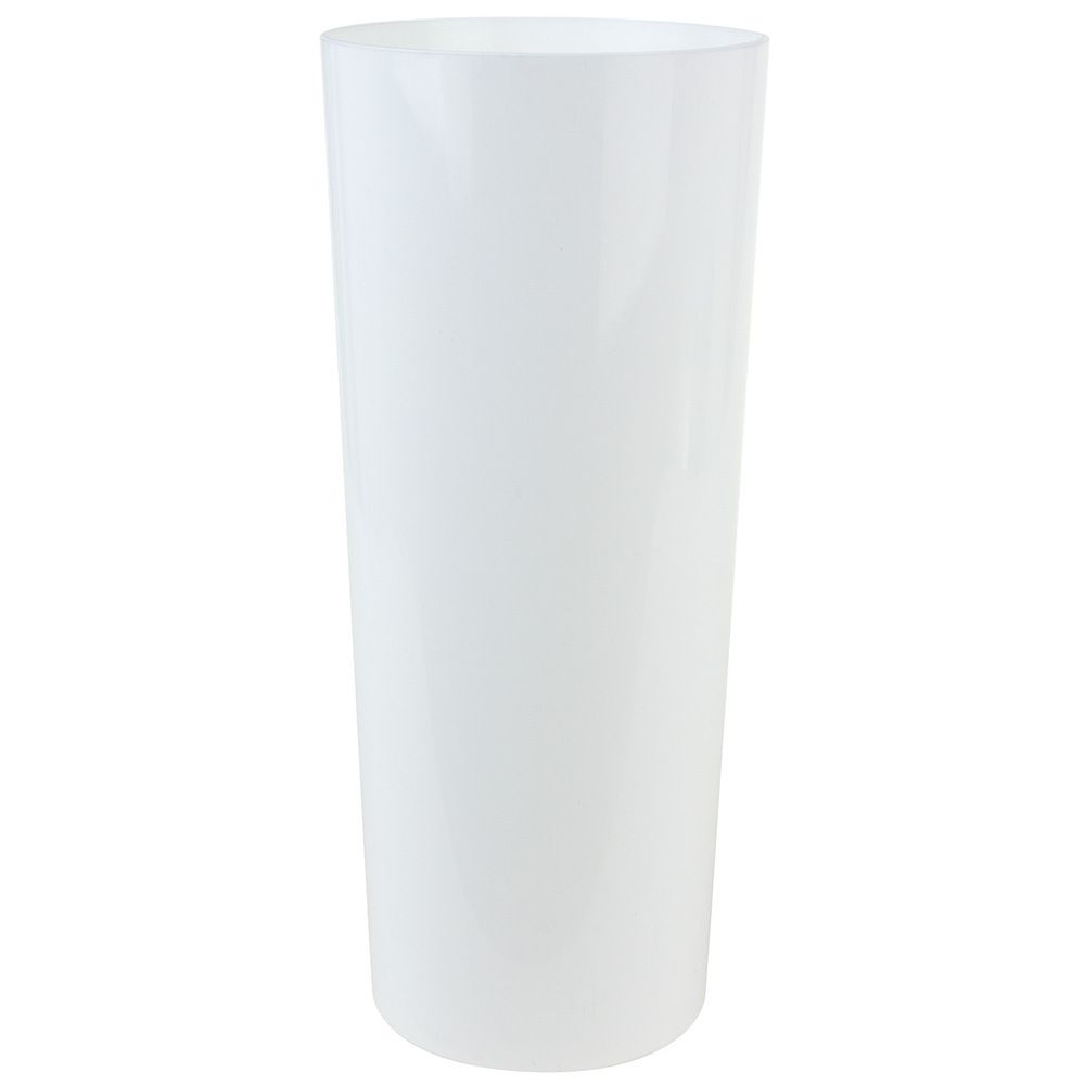 Вазон (пластик) "Инфинити" D20xH46см 14л (Белый)