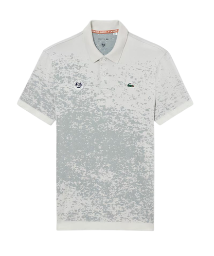 Мужское теннисное поло Lacoste Slim Fit Roland-Garros Edition Sport - серый/синий