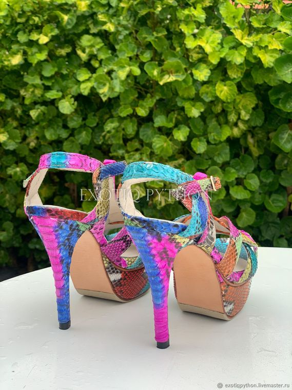 Босоножки из кожи питона SH-158