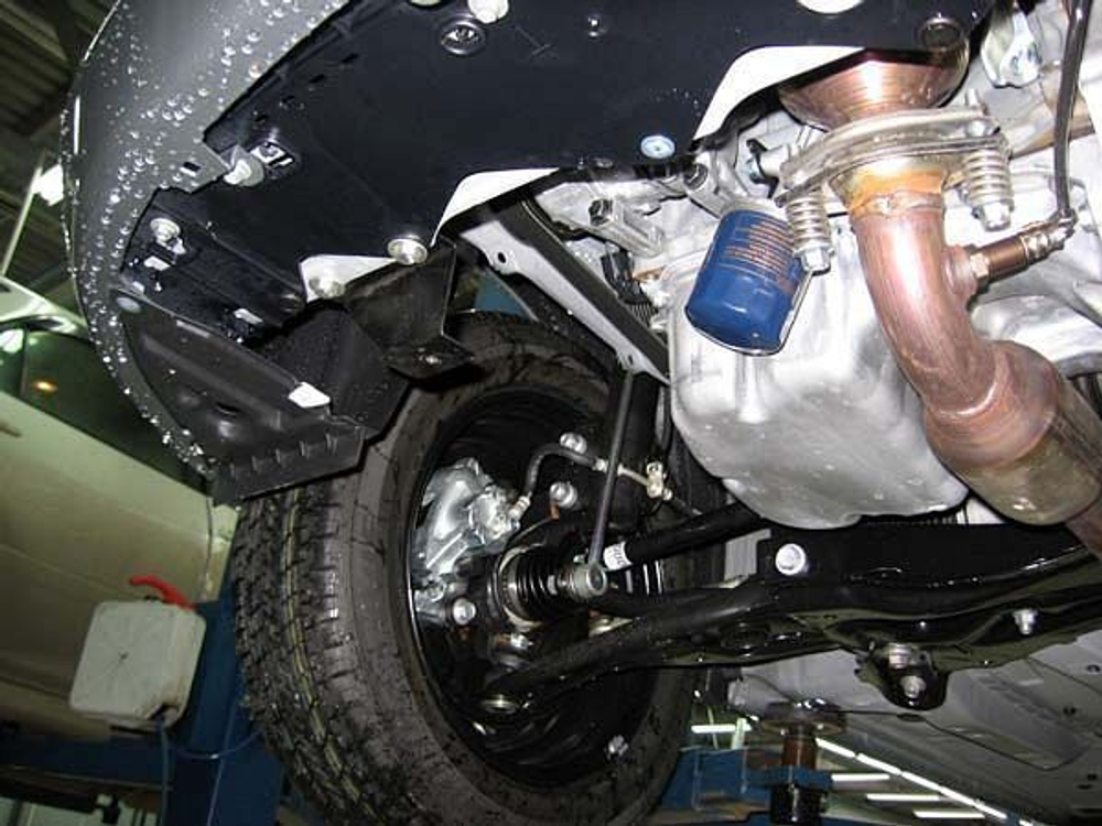 Защита картера двигателя, КПП (2 мм, сталь) для Toyota Yaris 2007-2012 Sheriff.24.0884 CP