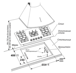 Газовая варочная панель GEFEST СГ СН 2340 К23